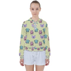 Animals Pastel Children Colorful Women s Tie Up Sweat by HermanTelo