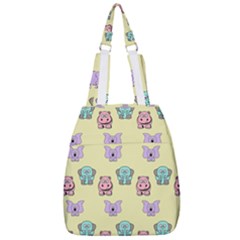 Animals Pastel Children Colorful Center Zip Backpack