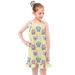 Animals Pastel Children Colorful Kids  Overall Dress by HermanTelo