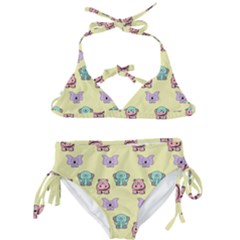 Animals Pastel Children Colorful Kids  Classic Bikini Set