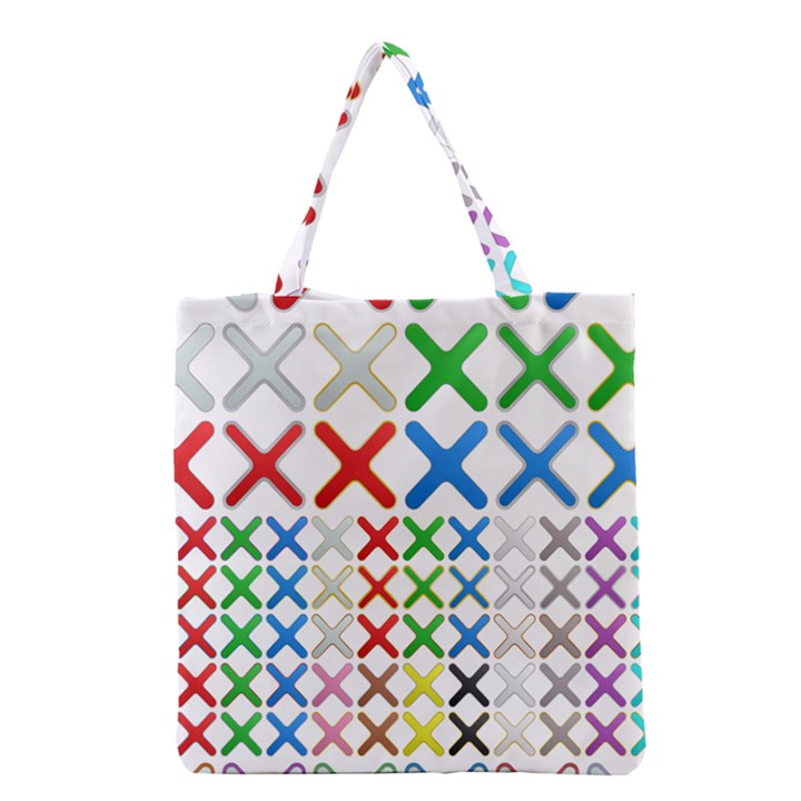 Cancel Button Metallic Metal Set Grocery Tote Bag