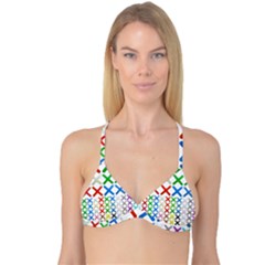 Cancel Button Metallic Metal Set Reversible Tri Bikini Top