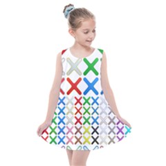 Cancel Button Metallic Metal Set Kids  Summer Dress