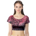 Abstract Background Wallpaper Space Short Sleeve Crop Top View1