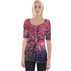 Abstract Background Wallpaper Space Wide Neckline Tee