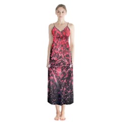 Abstract Background Wallpaper Space Button Up Chiffon Maxi Dress