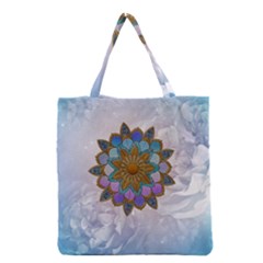 Wonderful Mandala Grocery Tote Bag by FantasyWorld7