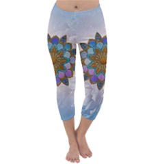 Wonderful Mandala Capri Winter Leggings  by FantasyWorld7