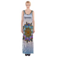 Wonderful Mandala Maxi Thigh Split Dress by FantasyWorld7