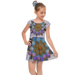 Wonderful Mandala Kids  Cap Sleeve Dress by FantasyWorld7