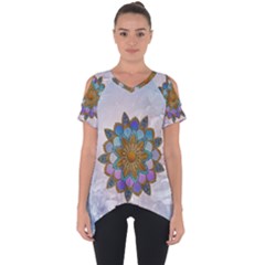 Wonderful Mandala Cut Out Side Drop Tee by FantasyWorld7