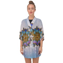 Wonderful Mandala Half Sleeve Chiffon Kimono by FantasyWorld7