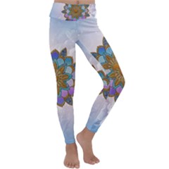 Wonderful Mandala Kids  Lightweight Velour Classic Yoga Leggings by FantasyWorld7