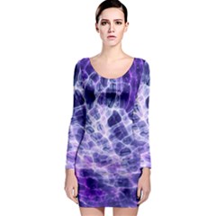 Abstract Background Space Long Sleeve Bodycon Dress