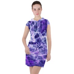 Abstract Background Space Drawstring Hooded Dress