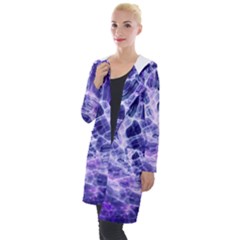 Abstract Background Space Hooded Pocket Cardigan