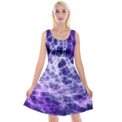 Abstract Background Space Reversible Velvet Sleeveless Dress