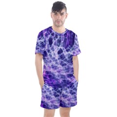 Abstract Background Space Men s Mesh Tee And Shorts Set