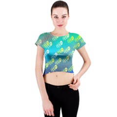 Animal Bee Crew Neck Crop Top