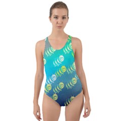 Animal Bee Cut-out Back One Piece Swimsuit