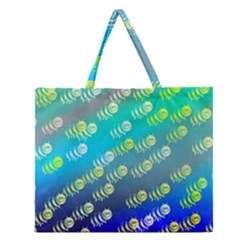 Animal Bee Zipper Large Tote Bag