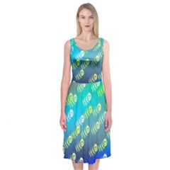 Animal Bee Midi Sleeveless Dress