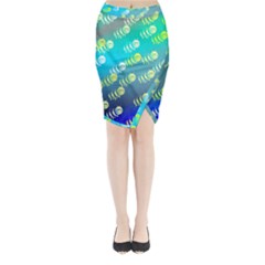 Animal Bee Midi Wrap Pencil Skirt