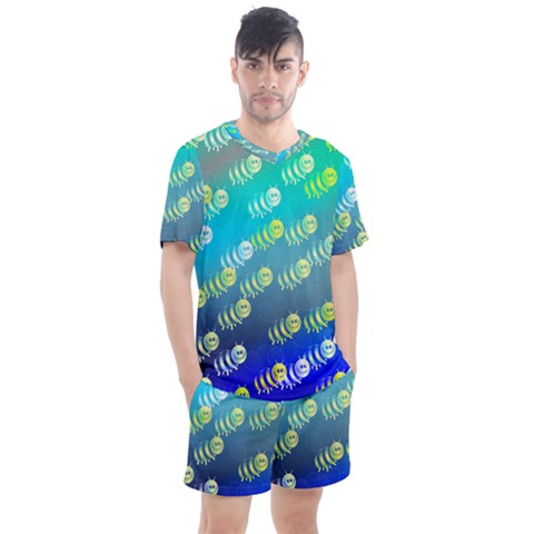 Animal Bee Men s Mesh Tee And Shorts Set by HermanTelo