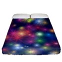 Abstract Background Graphic Space Fitted Sheet (Queen Size) View1