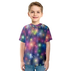 Abstract Background Graphic Space Kids  Sport Mesh Tee