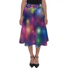 Abstract Background Graphic Space Perfect Length Midi Skirt by HermanTelo