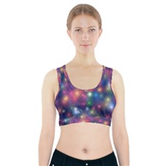 Abstract Background Graphic Space Sports Bra With Pocket by HermanTelo