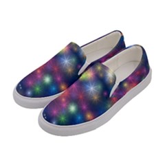 Abstract Background Graphic Space Women s Canvas Slip Ons