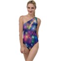 Abstract Background Graphic Space To One Side Swimsuit View1