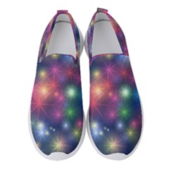 Abstract Background Graphic Space Women s Slip On Sneakers