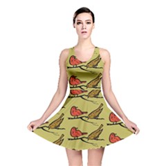 Bird Animal Nature Wild Wildlife Reversible Skater Dress by HermanTelo