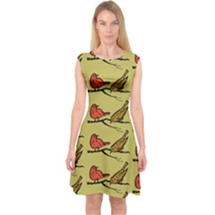 Bird Animal Nature Wild Wildlife Capsleeve Midi Dress