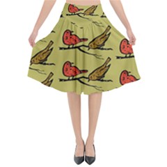 Bird Animal Nature Wild Wildlife Flared Midi Skirt