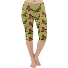 Bird Animal Nature Wild Wildlife Lightweight Velour Cropped Yoga Leggings