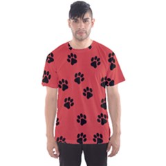 Paw Prints Background Animal Men s Sports Mesh Tee