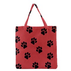 Paw Prints Background Animal Grocery Tote Bag