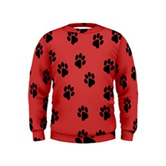 Paw Prints Background Animal Kids  Sweatshirt