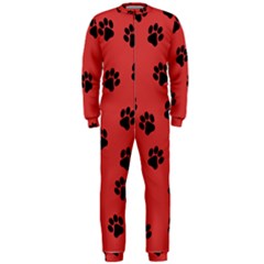 Paw Prints Background Animal Onepiece Jumpsuit (men)  by HermanTelo