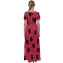 Paw Prints Background Animal High Waist Short Sleeve Maxi Dress View2