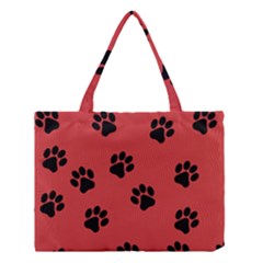 Paw Prints Background Animal Medium Tote Bag by HermanTelo