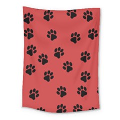 Paw Prints Background Animal Medium Tapestry by HermanTelo