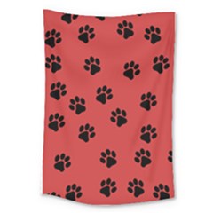 Paw Prints Background Animal Large Tapestry by HermanTelo