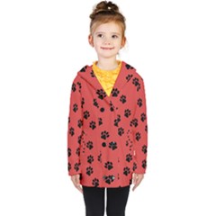 Paw Prints Background Animal Kids  Double Breasted Button Coat by HermanTelo