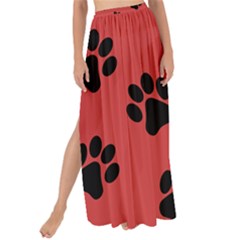 Paw Prints Background Animal Maxi Chiffon Tie-up Sarong