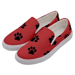 Paw Prints Background Animal Men s Canvas Slip Ons by HermanTelo